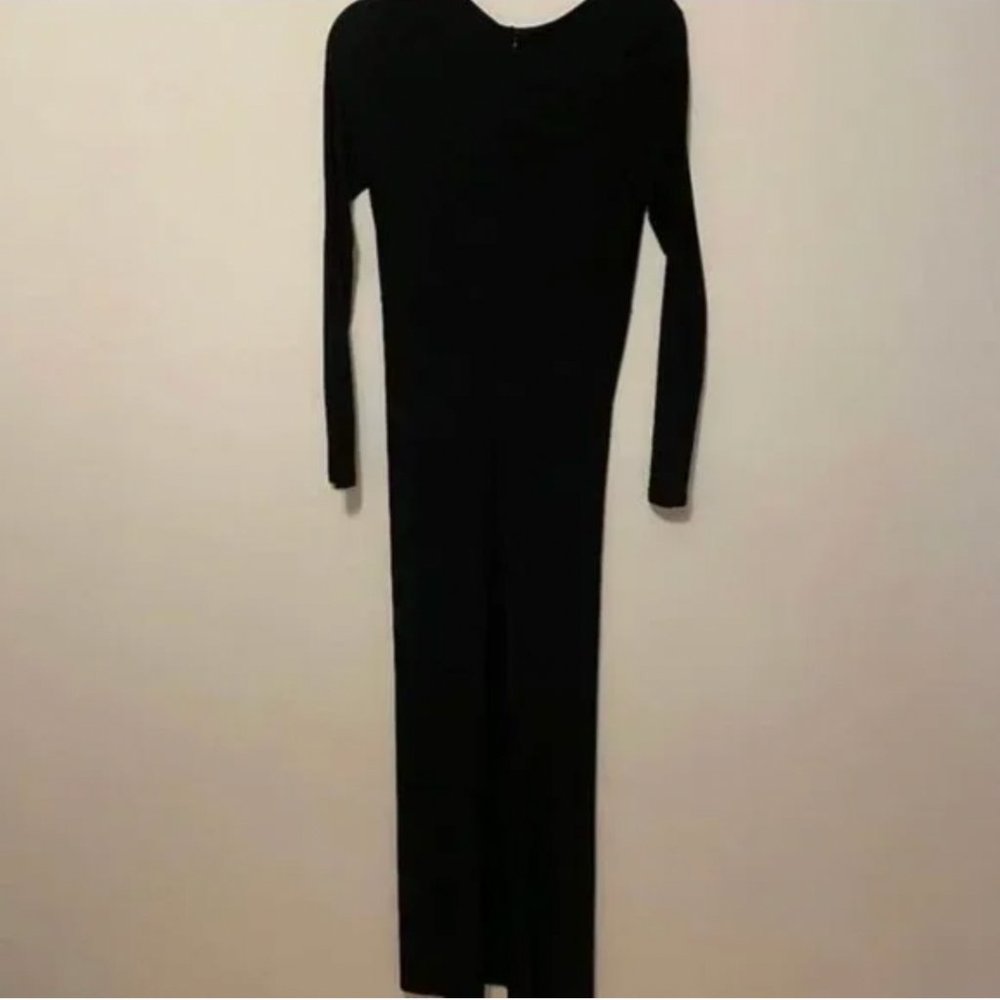 Forever 21 maxi black long sleeved dress
